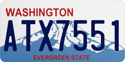 WA license plate ATX7551