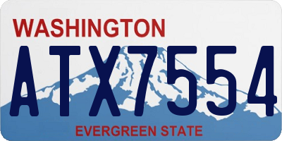 WA license plate ATX7554