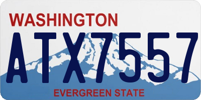 WA license plate ATX7557