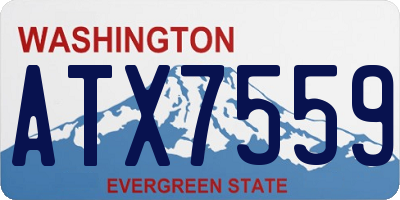 WA license plate ATX7559