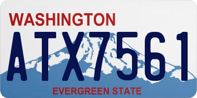 WA license plate ATX7561