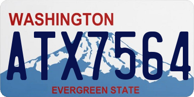 WA license plate ATX7564
