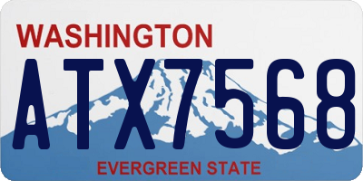 WA license plate ATX7568
