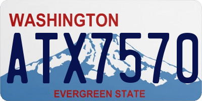 WA license plate ATX7570