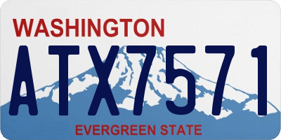 WA license plate ATX7571