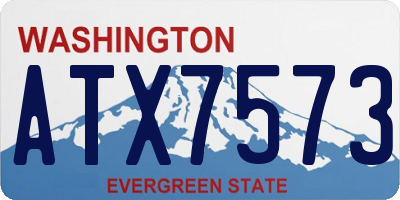 WA license plate ATX7573