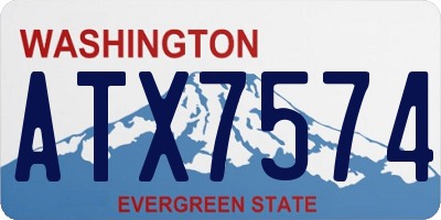 WA license plate ATX7574