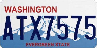 WA license plate ATX7575