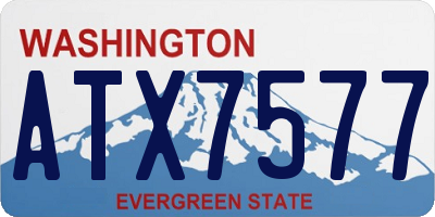 WA license plate ATX7577