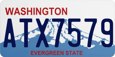 WA license plate ATX7579