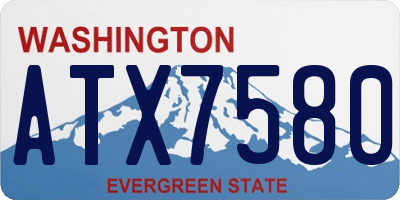 WA license plate ATX7580