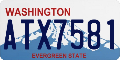WA license plate ATX7581