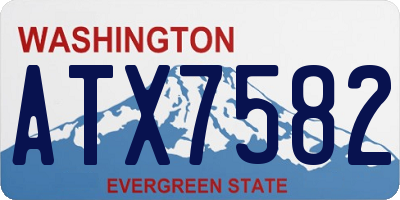 WA license plate ATX7582