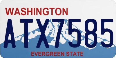 WA license plate ATX7585