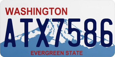 WA license plate ATX7586