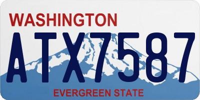 WA license plate ATX7587