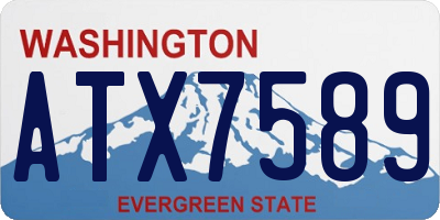 WA license plate ATX7589