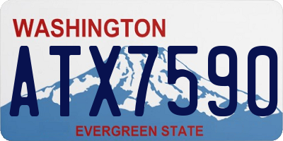 WA license plate ATX7590