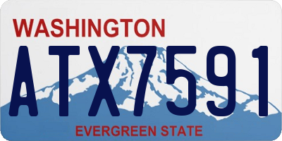 WA license plate ATX7591