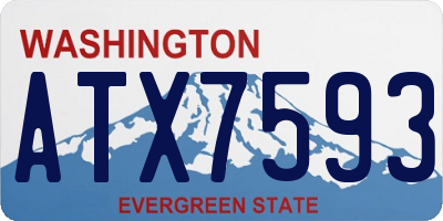 WA license plate ATX7593