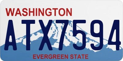 WA license plate ATX7594