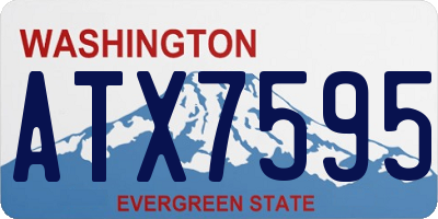 WA license plate ATX7595