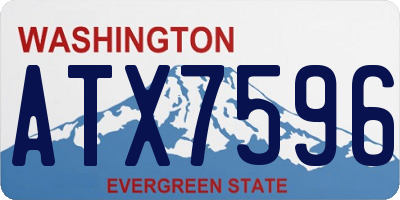 WA license plate ATX7596