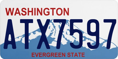 WA license plate ATX7597