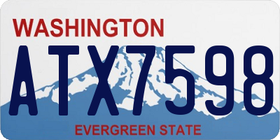 WA license plate ATX7598