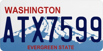 WA license plate ATX7599