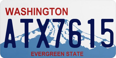 WA license plate ATX7615