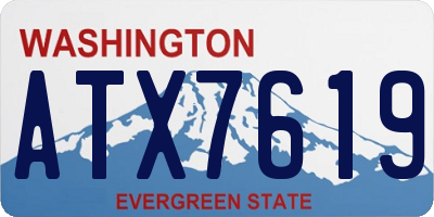 WA license plate ATX7619