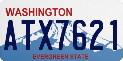 WA license plate ATX7621