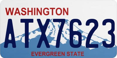 WA license plate ATX7623