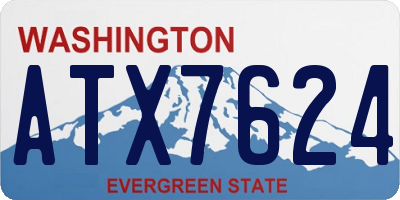WA license plate ATX7624