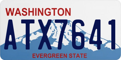 WA license plate ATX7641