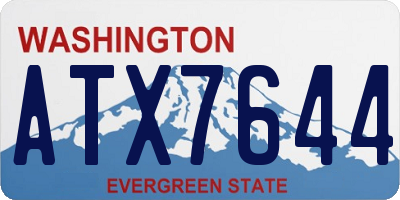 WA license plate ATX7644