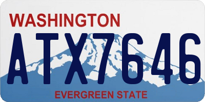 WA license plate ATX7646