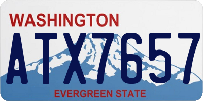 WA license plate ATX7657