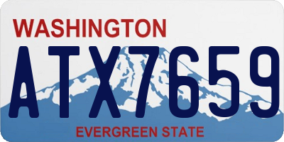WA license plate ATX7659