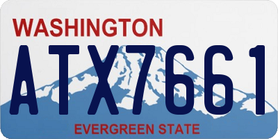 WA license plate ATX7661
