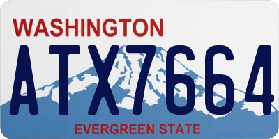 WA license plate ATX7664