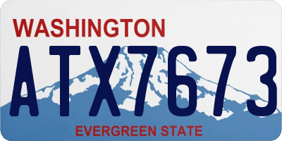 WA license plate ATX7673
