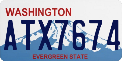 WA license plate ATX7674