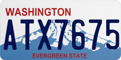 WA license plate ATX7675