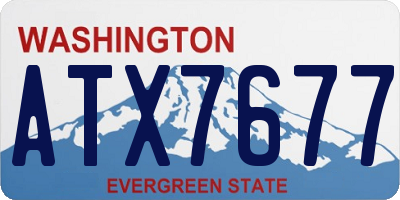 WA license plate ATX7677