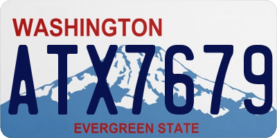 WA license plate ATX7679