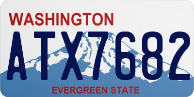 WA license plate ATX7682