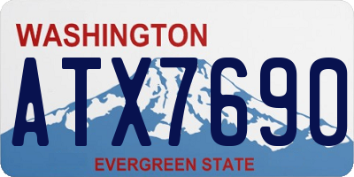 WA license plate ATX7690
