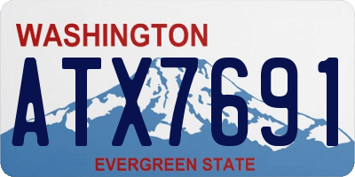 WA license plate ATX7691